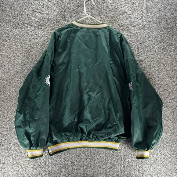 Vintage Green Bay Packers Starter Pro Line Pullover Lined Windbreaker Jacket XL